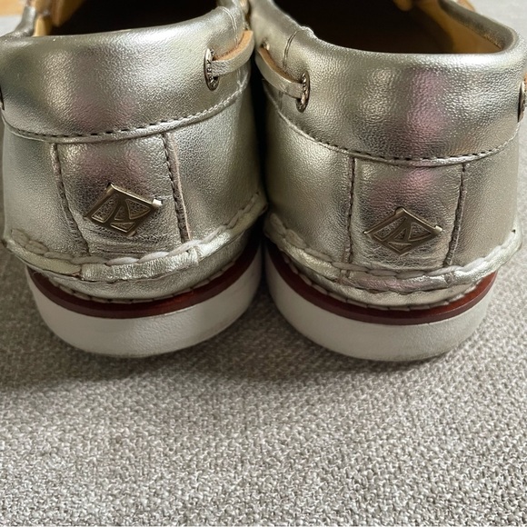 Sperry Gold Cup Authentic Original 2 Eye Montana Gold Metallic Boat Sailing Shoe - Picture 4 of 11